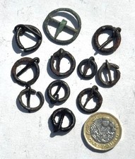 11 x Early 12th - 14th Century Small Ring Buckles Metal Detecting Finds - Lot 9