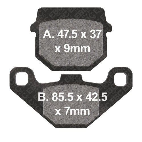 Brake pad front - front, for