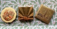 Vintage 50s and 60s Powder Compacts Retro Vanity Prop KIGU & others London scene