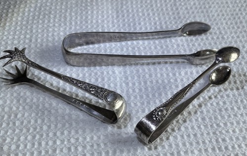 Trio antique vintage silver - of,