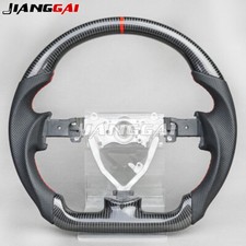 Real Carbon Fiber Black Leather Steering Wheel Fit 2007-2014 Toyota FJ Cruiser