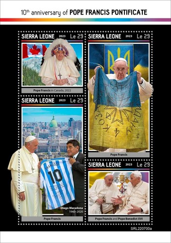 Pope francis ukraine flag - pope,