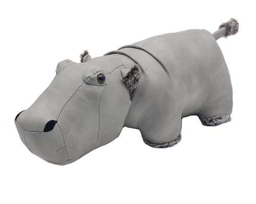 Grey hippo door - hippo, stop