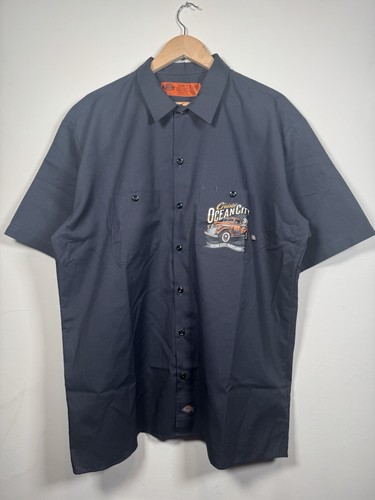 Dickies short sleeve button - sleeve, up