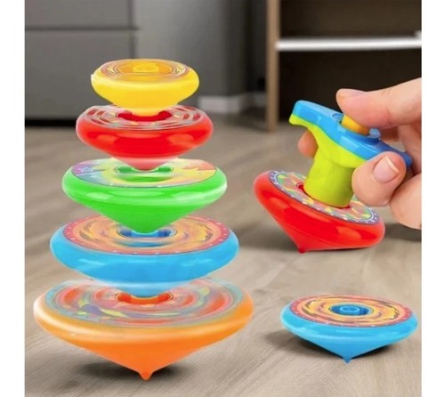 Kids stacked spinning tops - stacked,