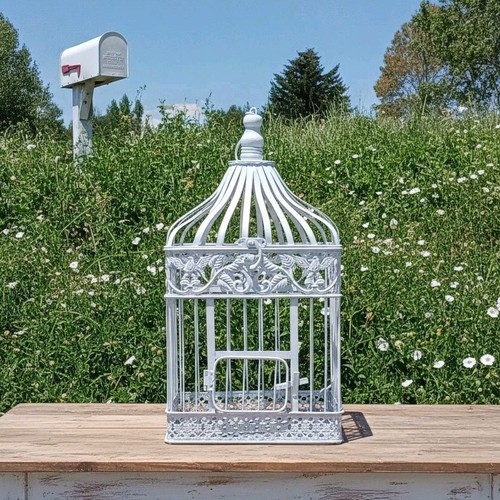 Decorative bird cage white - cage,