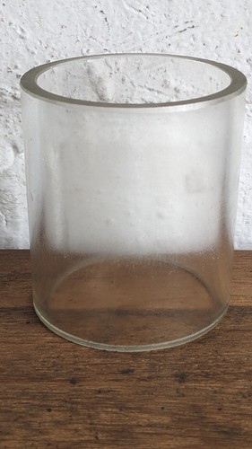 Miners lamp glass 63x70mm used - glass,