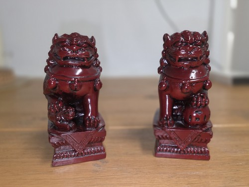 Pair vintage chinese - vintage, red