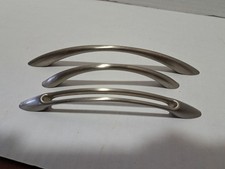 3-Vtg Silver Satin Drawer Pull