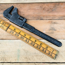 Vintage Snail Brand 11" F Type Adjustable Wrench, Spanner. Good used condition.