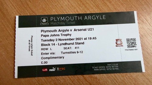Ticket 2021 plymouth v - plymouth,