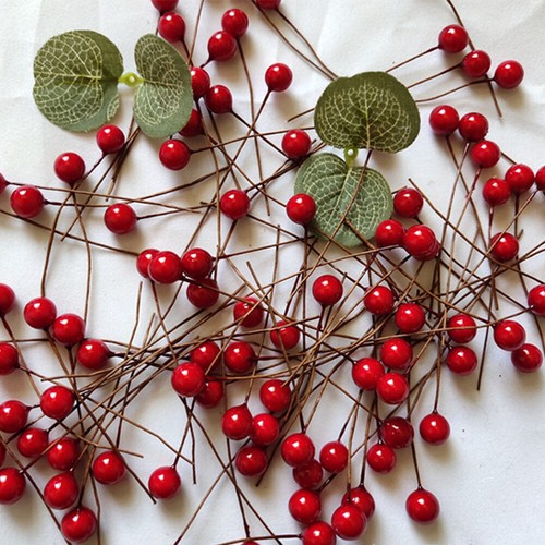 500pcs christmas berry stems - christmas,