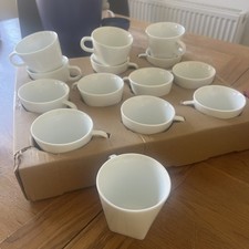 14 Of White Nespresso Mugs/cups New