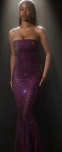 Women purple strapless - women's,