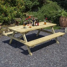Rowlinson 6ft 180cm Picnic Table Pub Bench Pressure Treated Heavy Duty