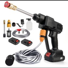 Cordless Car High Pressure Washer Jet 2 Battery 3in1 Portable Water Cleaner Gun
