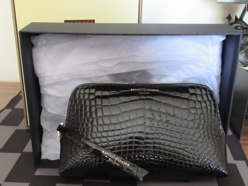 Aspinal london black croc - black,