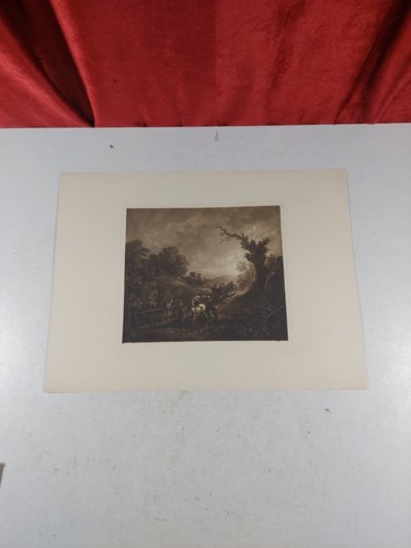 Antique engraving etching - etching, by