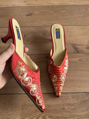 Vintage lunar red satin - vintage,