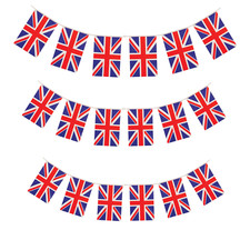 New Union Jack Rectangular Party Bunting 10m Flag Flags Great Britain British UK