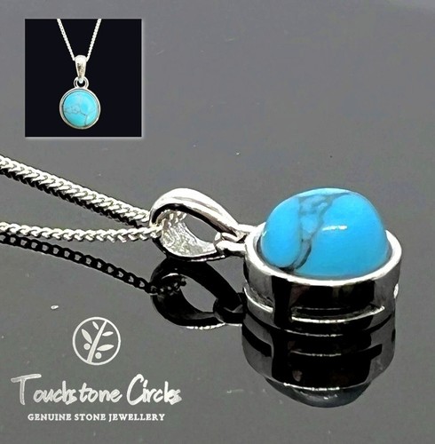 Turquoise pendant sterling - turquoise,