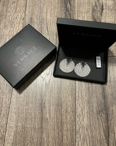Versace crystal earrings with - earrings,