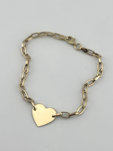 Ladies 9ct yellow gold heart - ladies,