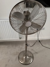 Adjustable Height Pedestal Floor Standing Fan Stainless Steel!!