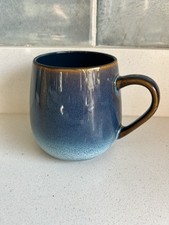 Fox & Ivy Midnight Savannah Blue Curved Stoneware Mug VGC 