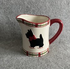 SCOTTIE PLAID Global Design Connections Creamer Jug Dog Tartan Ice Skates