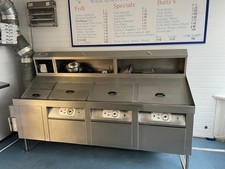 Fish Range, Frying Range, Fish And Chips, Fryer, Hopkins 3 x pan wall range 