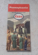 Antique PENNSYLVANIA Road Map