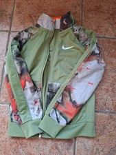 NIKE GREEN/ORANGE  CAMO TRACK SUIT-JACKET & PANTS-CHILD SIZE 5-6 YEARS