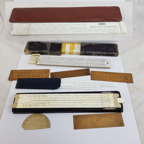 Vintage slide rule lot fisher - slide,