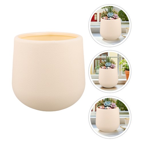 Reusable white planting pot - pe,