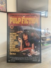 Pulp Fiction Original Poster With Black Wooden Frame