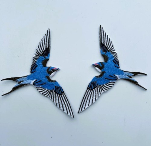 Pair blue swallow bird - blue,