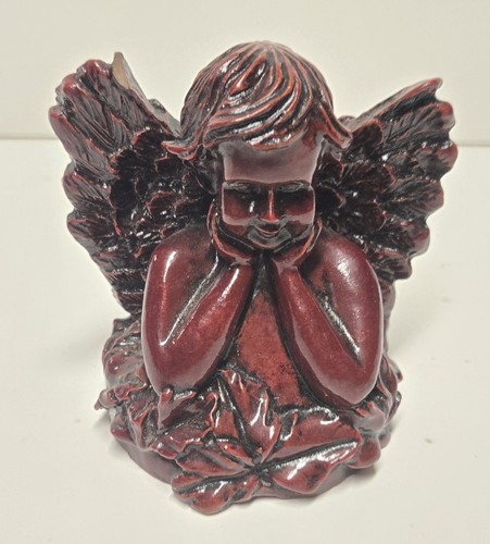 Red resin angel - red,