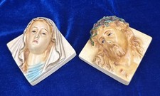 Vintage Jesus & Mary Plaster