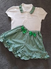 GIRLS GREEN GINGHAM CHECK