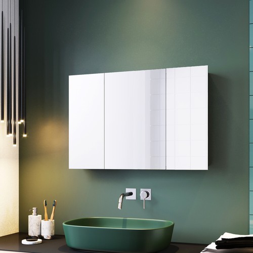 Large bathroom mirror - bathroom, cabinet