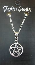 Wicca Star Pentagram Pendant & 18" or 24 Inch Necklace Pentacle Wiccan Pagan