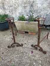 Original Hand forged fire dogs 23" tall and 17" from front to back