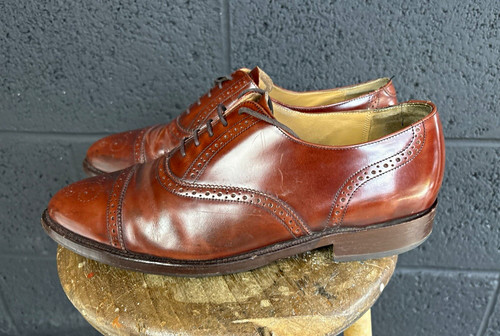 Barker leather oxford brogue - leather,
