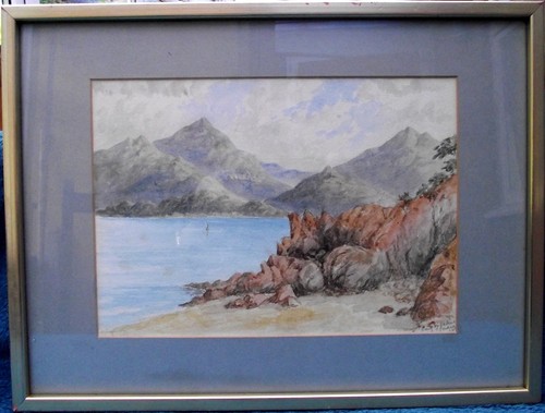 Victorian watercolour bay - victorian,