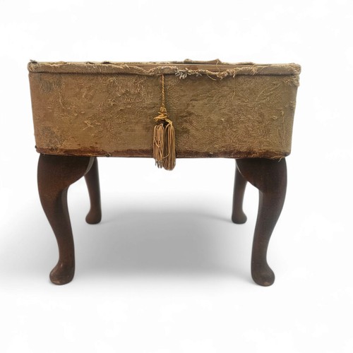 Vintage upholstered sewing box - vintage,