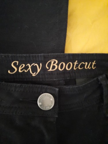 Sexy black boot cut jeans - black,