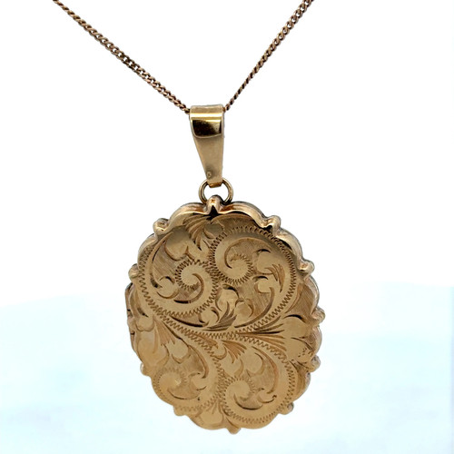 9ct yellow gold locket pendant