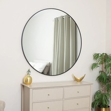 Extra large round black metal