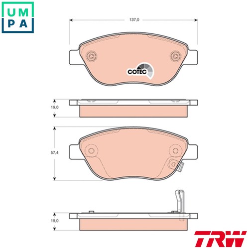 Brake pad set disc - pad,